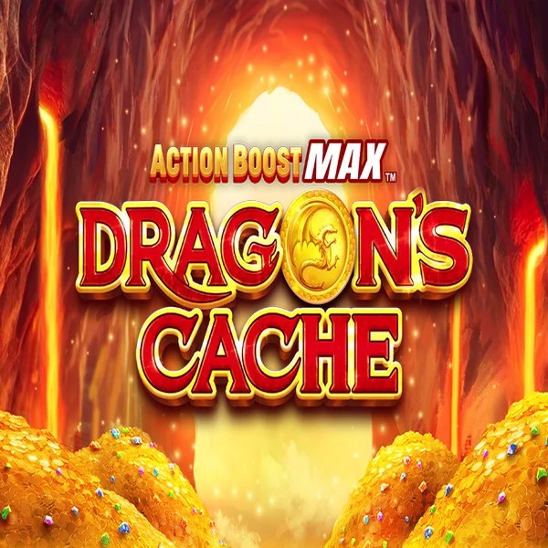 Action Boost Max Dragon's Cache by SpinPlay Games, showcased at telbets.eu – game logo