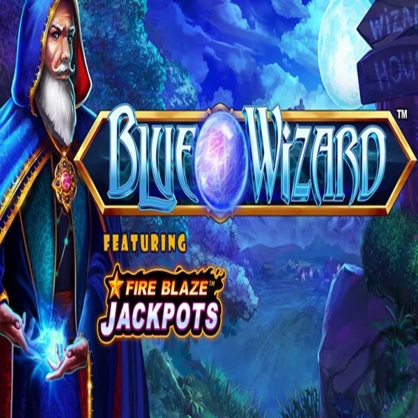 Play Blue Wizard Fire Blaze Jackpots slot by Rarestone Gaming on telbets.eu