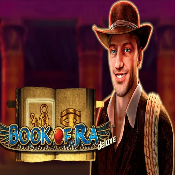 Official Slots logo: Book of Ra Deluxe by Novomatic at Telbet Casino