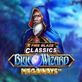 Play Fire Blaze Blue Wizard Megaways slot by Rarestone Gaming on telbets.eu