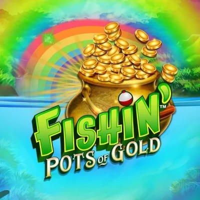 Fishin Pots Of Gold slot logo by Gameburger Studios at Telbet Casino