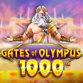 Gates of Olympus 1000 online game logo by Pragmatic Play on telbets.eu