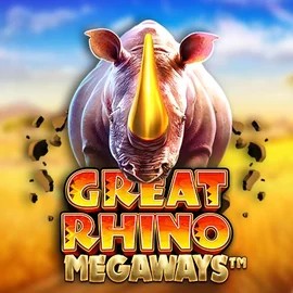 Great Rhino Megaways slot visual from Pragmatic Play available on telbets.eu
