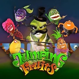 Jumping Fruits slot logo by Wazdan at Telbet Casino